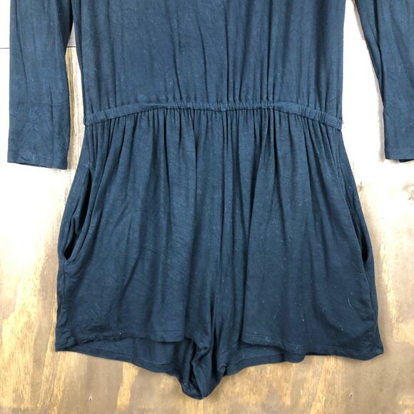 American Eagle Outfitters Womens Romper Black Flowy Soft & Sexy Open Back M - Picture 3 of 13